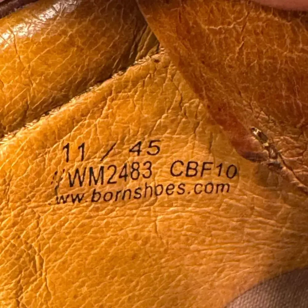 Born Men's Brown Leather Lace-Up Casual Oxford Shoes, Size 11/45